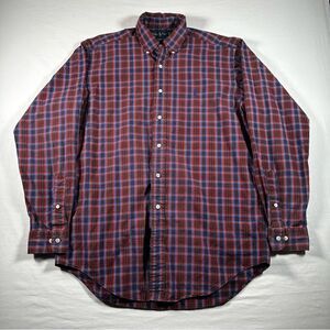 Vintage Ralph Lauren Shirt Mens Med Multicolor L/S Plaid Button Down Classic Fit